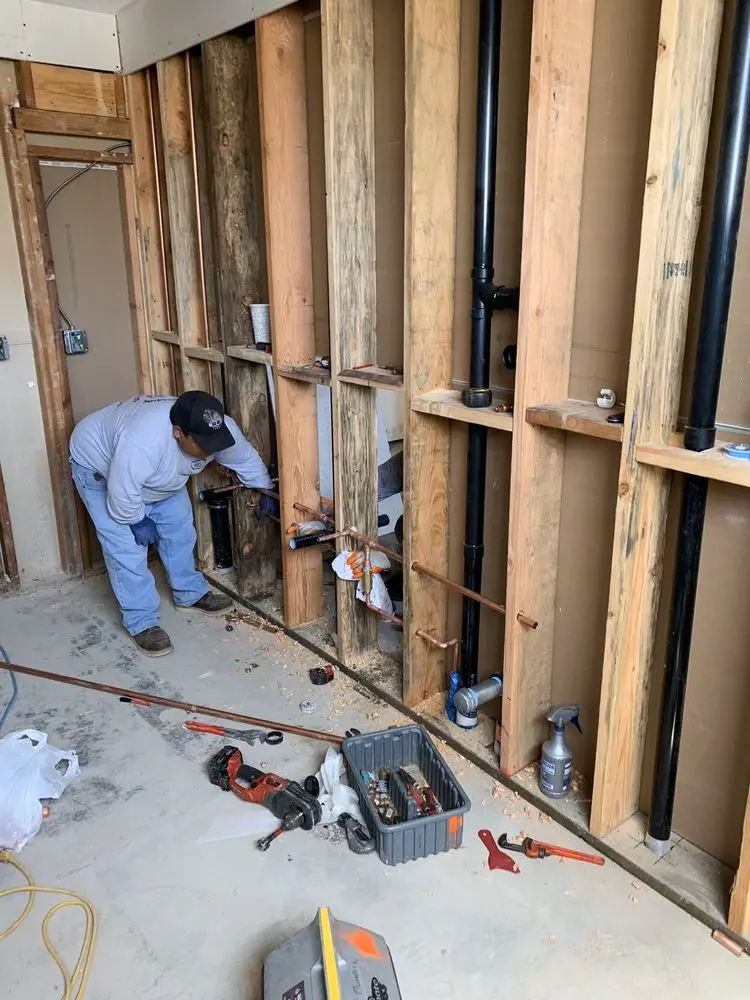 Commercial rough-in plumbing for Water Heater Replacement in Barker Land
